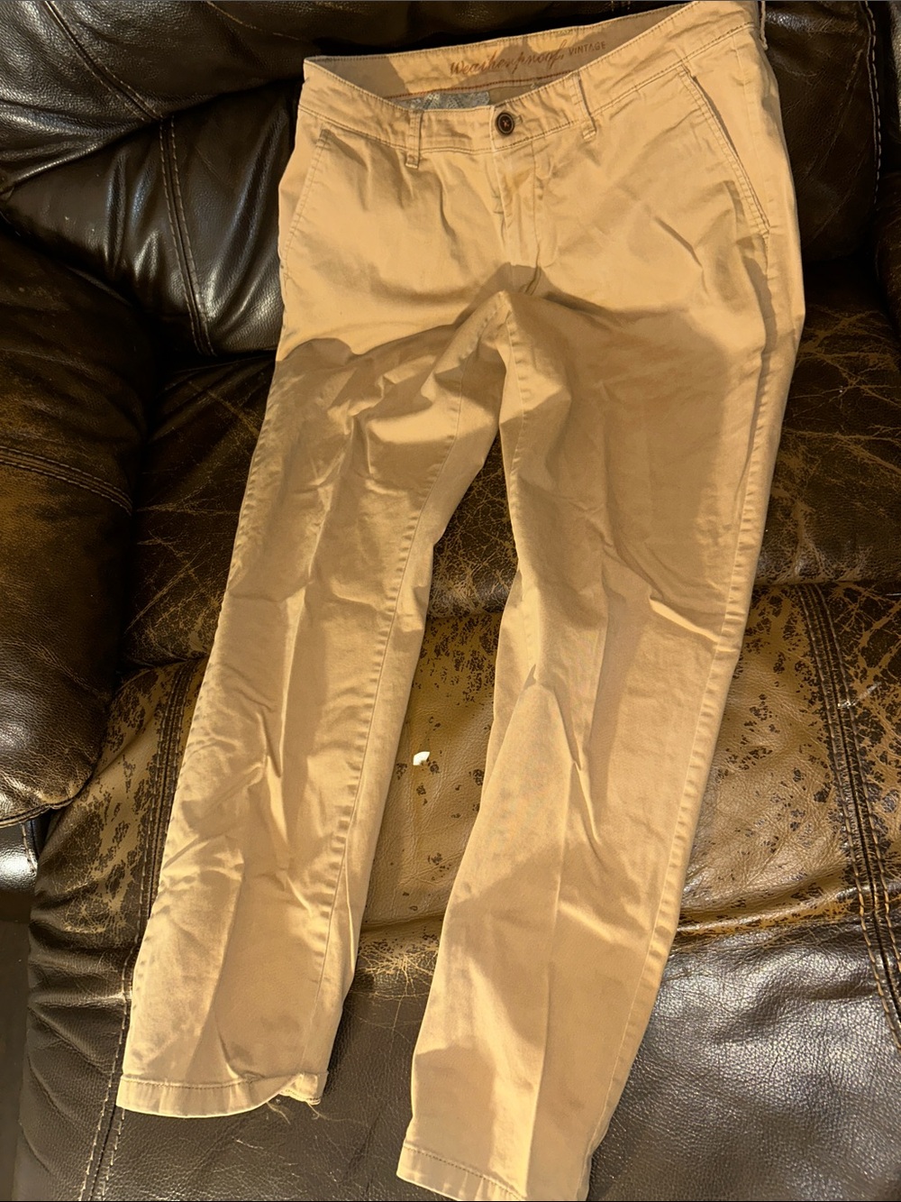 Weatherproof Men's Khaki/Tan Chino Pants